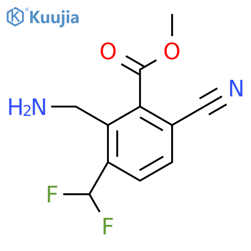 Methyl 2-aminomethyl-6-cyano-3-(difluoromethyl)benzoate structure