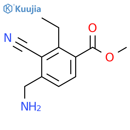 Methyl 4-aminomethyl-3-cyano-2-ethylbenzoate structure