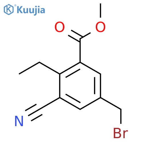 Methyl 5-bromomethyl-3-cyano-2-ethylbenzoate structure