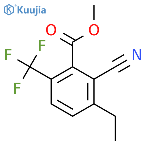 Methyl 2-cyano-3-ethyl-6-(trifluoromethyl)benzoate structure
