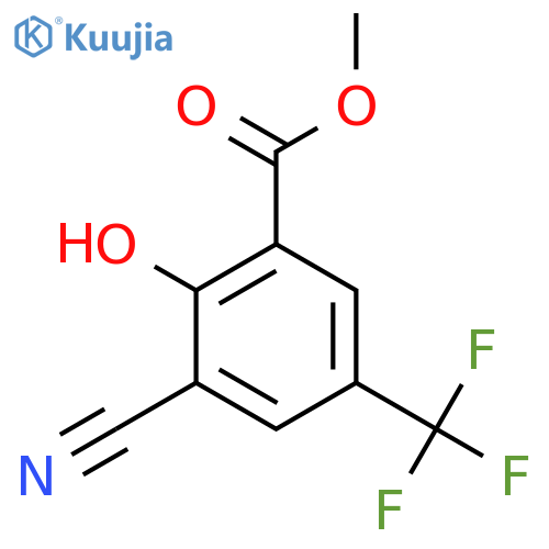 Methyl 3-cyano-2-hydroxy-5-(trifluoromethyl)benzoate structure