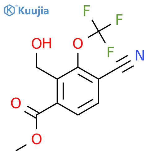 Methyl 4-cyano-2-hydroxymethyl-3-(trifluoromethoxy)benzoate structure