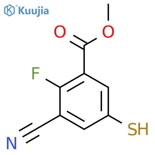 Methyl 3-cyano-2-fluoro-5-mercaptobenzoate structure