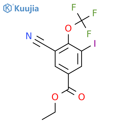 Ethyl 3-cyano-5-iodo-4-(trifluoromethoxy)benzoate structure