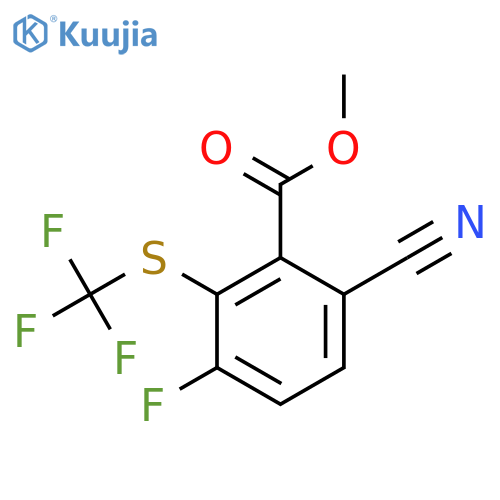 Methyl 6-cyano-3-fluoro-2-(trifluoromethylthio)benzoate structure