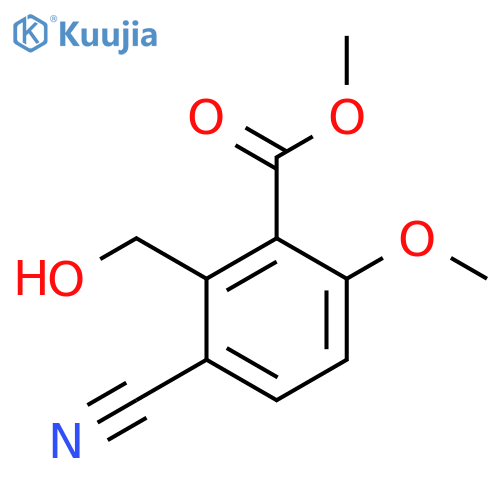 Methyl 3-cyano-2-hydroxymethyl-6-methoxybenzoate structure