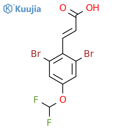 2,6-Dibromo-4-(difluoromethoxy)cinnamic acid structure