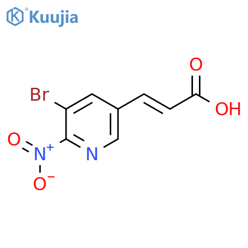 3-Bromo-2-nitropyridine-5-acrylic acid structure