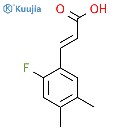 4,5-Dimethyl-2-fluorocinnamic acid structure