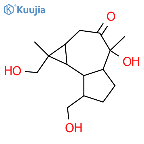 10,12,15-Trihydroxy-9-aromadendranone; (1α,4β,5α,6β,7β,10α,11β)-form structure