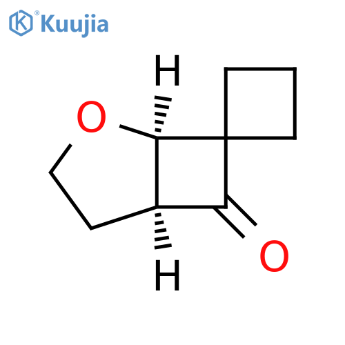 (1S,5R)-4-oxaspiro[bicyclo[3.2.0]heptane-6,1'-cyclobutan]-7-one structure
