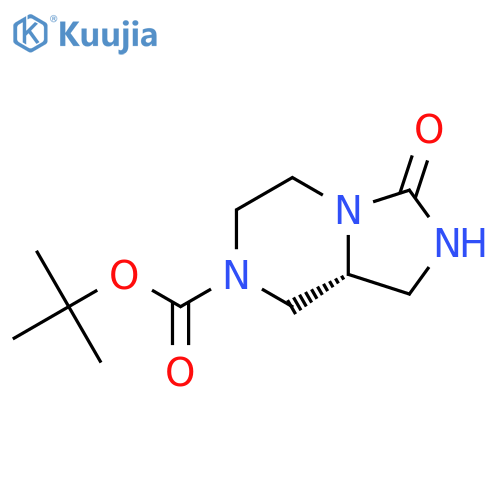 tert-butyl (8aR)-3-oxo-octahydroimidazolidino[1,5-a]piperazine-7-carboxylate structure