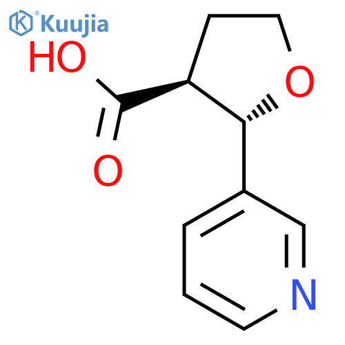 trans-2-(Pyridin-3-yl)oxolane-3-carboxylic Acid structure