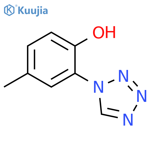 4-Methyl-2-(1h-tetrazol-1-yl)phenol structure