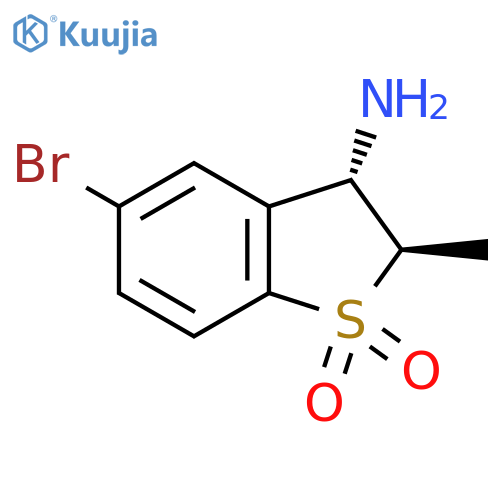 3-Amino-5-bromo-2-methyl-2,3-dihydro-1lambda6-benzothiophene-1,1-dione, trans structure