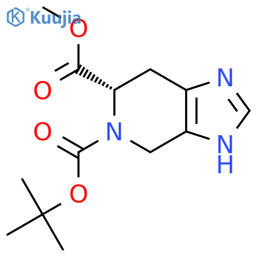 5-Tert-butyl 6-methyl (6S)-3H,4H,6H,7H-imidazo[4,5-C]pyridine-5,6-dicarboxylate structure