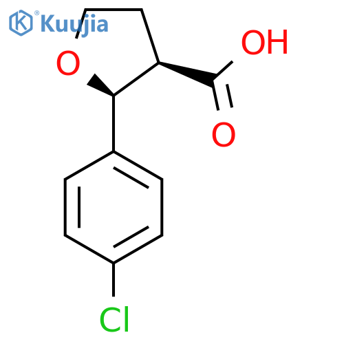 (2R,3R)-2-(4-chlorophenyl)oxolane-3-carboxylic acid structure