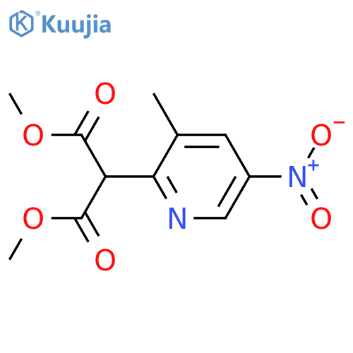 Dimethyl 2-(3-methyl-5-nitropyridin-2-yl)malonate structure