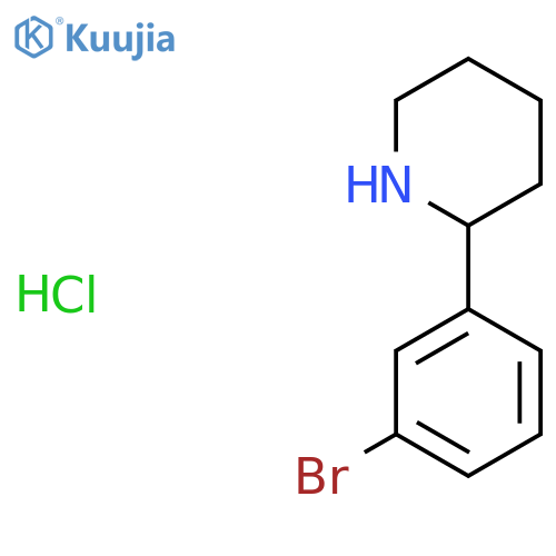 2-(3-bromophenyl)piperidine;hydrochloride structure