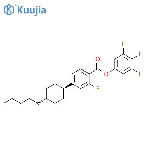 Benzoic acid, 2-fluoro-4-(trans-4-pentylcyclohexyl)-, 3,4,5-trifluorophenylester structure