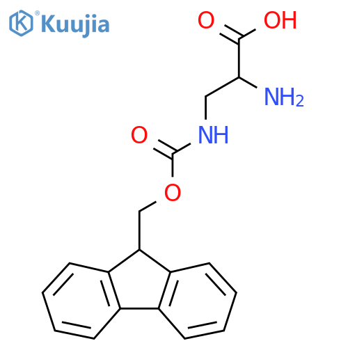 2-Amino-3-({[(9H-fluoren-9-yl)methoxy]carbonyl}amino)propanoic acid structure