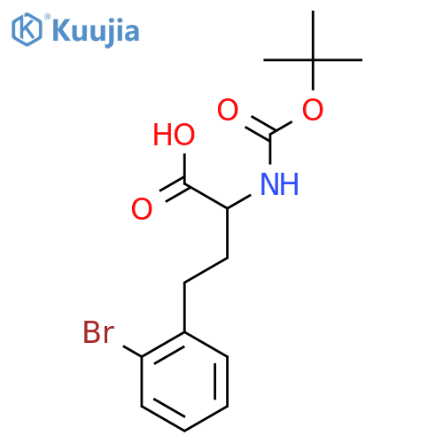 (R)-4-(2-Bromo-phenyl)-2-tert-butoxycarbonylamino-butyric acid structure