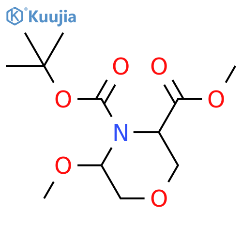 4-(1,1-Dimethylethyl) 3-methyl 5-methoxy-3,4-morpholinedicarboxylate structure