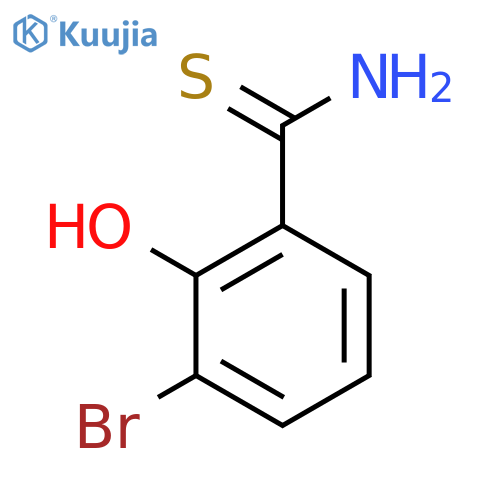 3-Bromo-2-hydroxybenzene-1-carbothioamide structure