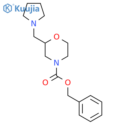 Benzyl 2-(pyrrolidin-1-ylmethyl)morpholine-4-carboxylate structure