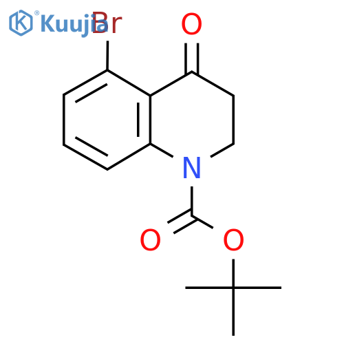 Tert-butyl 5-bromo-4-oxo-1,2,3,4-tetrahydroquinoline-1-carboxylate structure