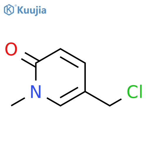 2(1H)-Pyridinone, 5-(chloromethyl)-1-methyl- structure