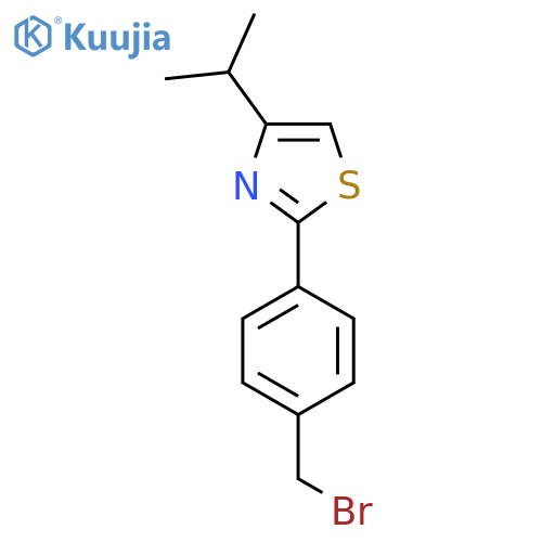 2-(4-(Bromomethyl)phenyl)-4-isopropylthiazole structure