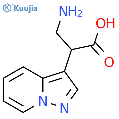 3-Amino-2-{pyrazolo[1,5-a]pyridin-3-yl}propanoic acid structure