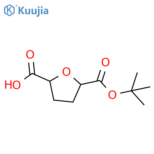 5-[(tert-butoxy)carbonyl]oxolane-2-carboxylic acid structure