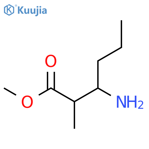 Methyl 3-amino-2-methylhexanoate structure