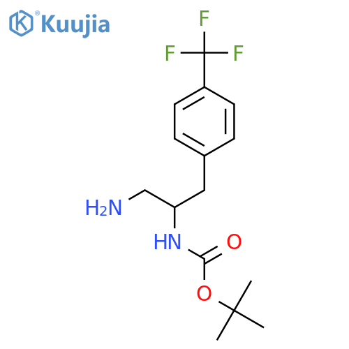 tert-butyl N-{1-amino-3-[4-(trifluoromethyl)phenyl]propan-2-yl}carbamate structure