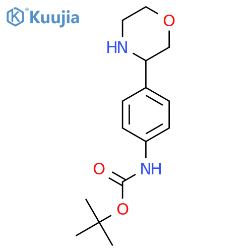 Tert-butyl n-[4-(morpholin-3-yl)phenyl]carbamate structure