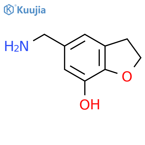 5-(Aminomethyl)-2,3-dihydro-1-benzofuran-7-ol structure