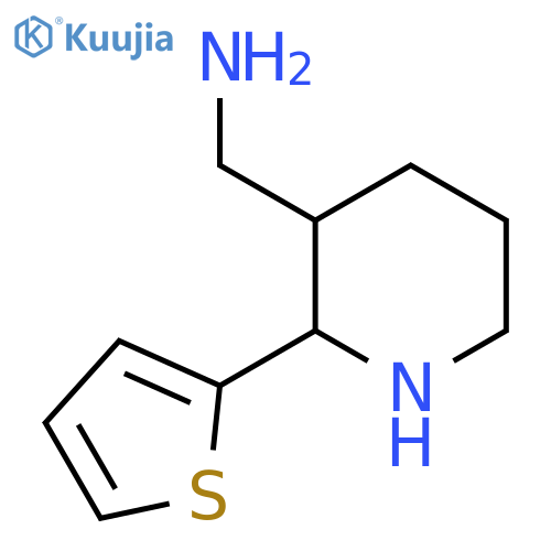 [2-(Thiophen-2-yl)piperidin-3-yl]methanamine structure