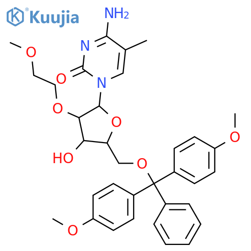 Cytidine,5'-O-[bis(4-methoxyphenyl)phenylmethyl]-2'-O-(2-methoxyethyl)-5-methyl- structure