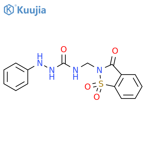Hydrazinecarboxamide,N-[(1,1-dioxido-3-oxo-1,2-benzisothiazol-2(3H)-yl)methyl]-2-phenyl- structure