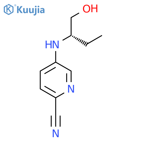 5-{[(2S)-1-hydroxybutan-2-yl]amino}pyridine-2-carbonitrile structure