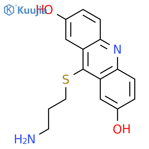 2,7-Acridinediol, 9-[(3-aminopropyl)thio]- structure