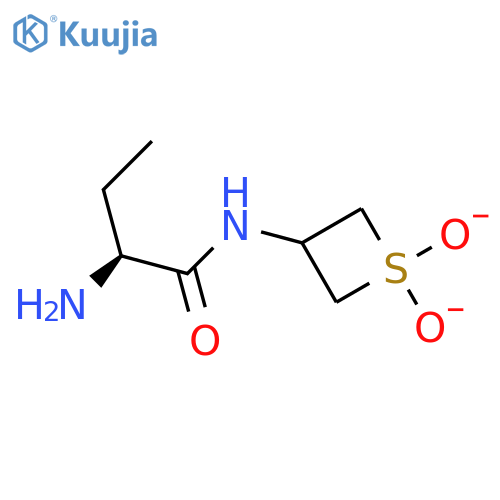 (2S)-2-amino-N-(1,1-dioxo-1λ?-thietan-3-yl)butanamide structure