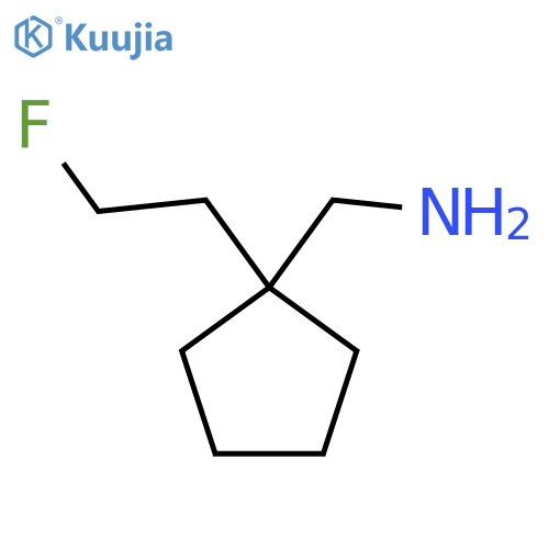 [1-(2-Fluoroethyl)cyclopentyl]methanamine structure
