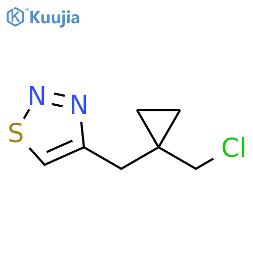 4-[[1-(Chloromethyl)cyclopropyl]methyl]thiadiazole structure