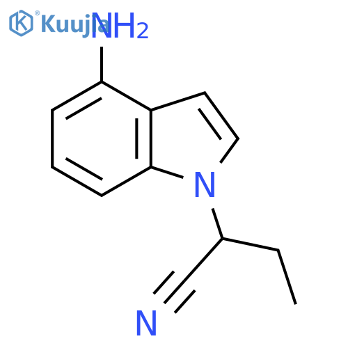 2-(4-amino-1H-indol-1-yl)butanenitrile structure