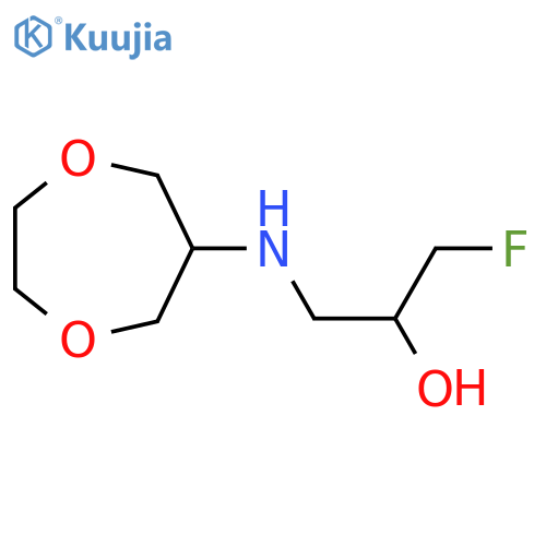 1-[(1,4-Dioxepan-6-yl)amino]-3-fluoropropan-2-ol structure