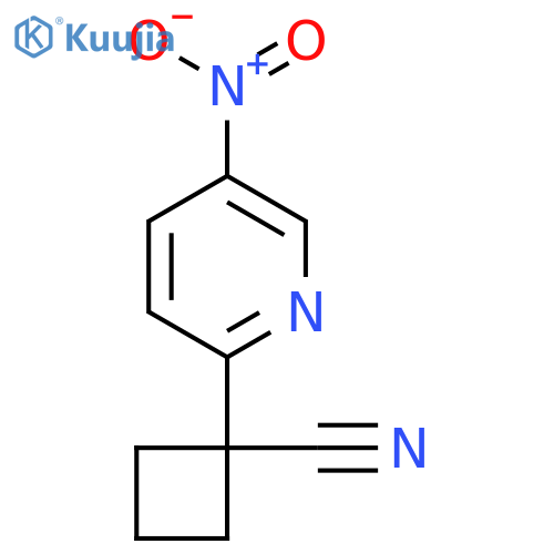 1-(5-Nitropyridin-2-yl)cyclobutane-1-carbonitrile structure