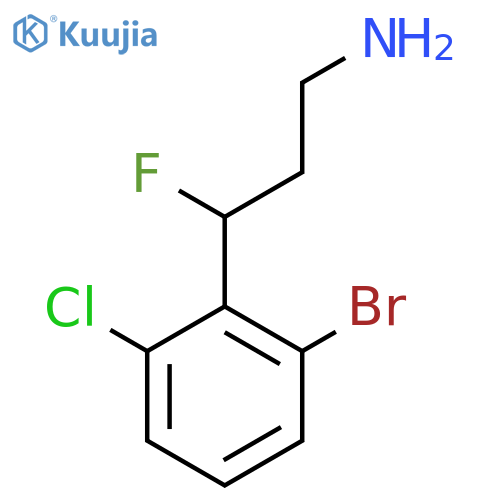 3-(2-Bromo-6-chlorophenyl)-3-fluoropropan-1-amine structure